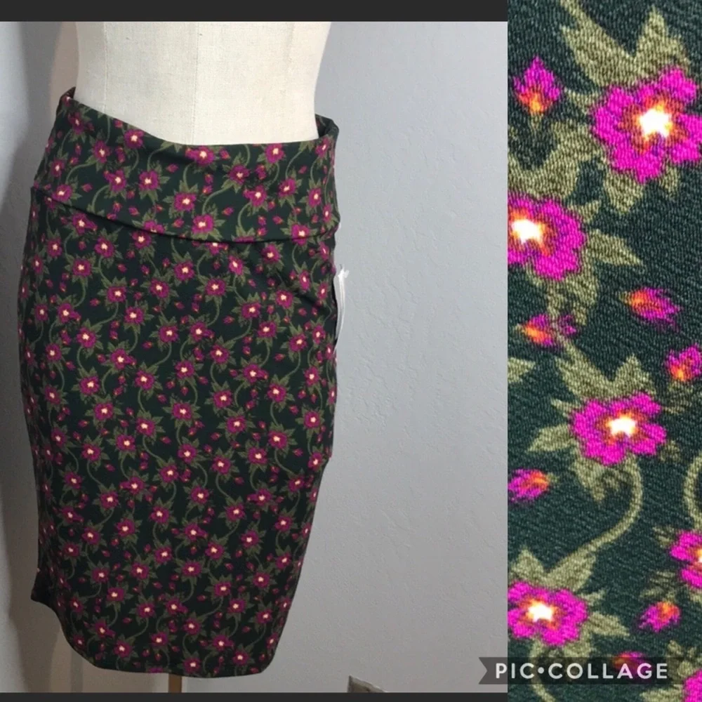 Lularoe Cassie pencil skirt stretchy Floral M